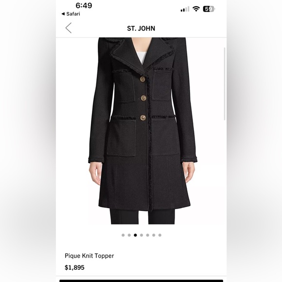 St. John Jackets & Coats St John Pique Knit Topper Poshmark